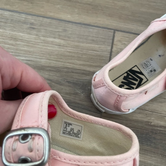 Vans Toddler Mary Jane Sneakers in Pink and White - Picture 11 of 11